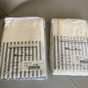 2 New egg Shell Pillow shams Bloomingdale’s